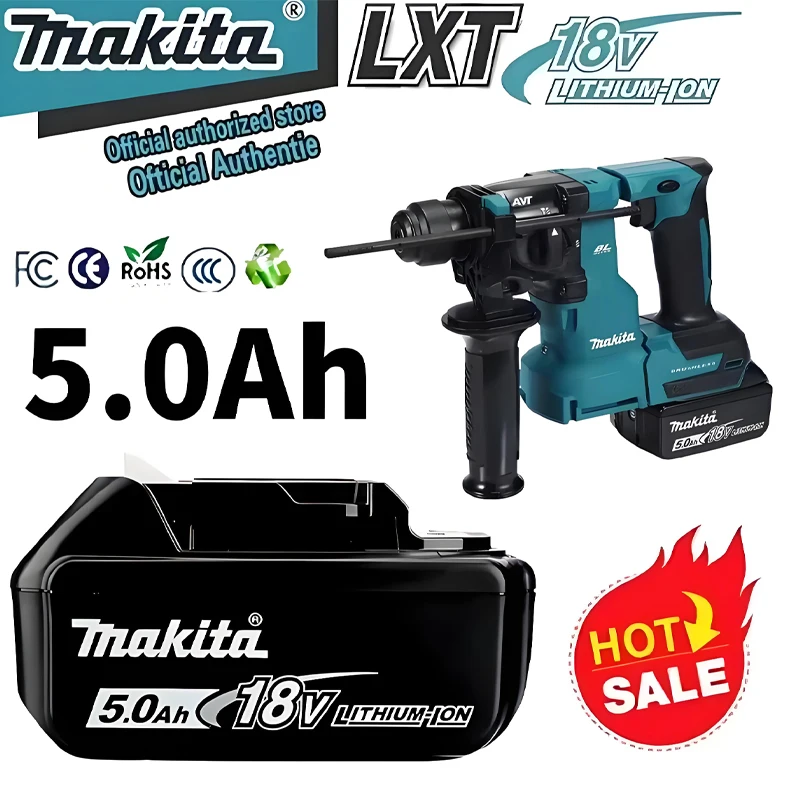 

Оригинальный литий-ионный аккумулятор Makita 18В 6000мАч, замена для моделей BL1860, BL1830, BL1850, BL1860B