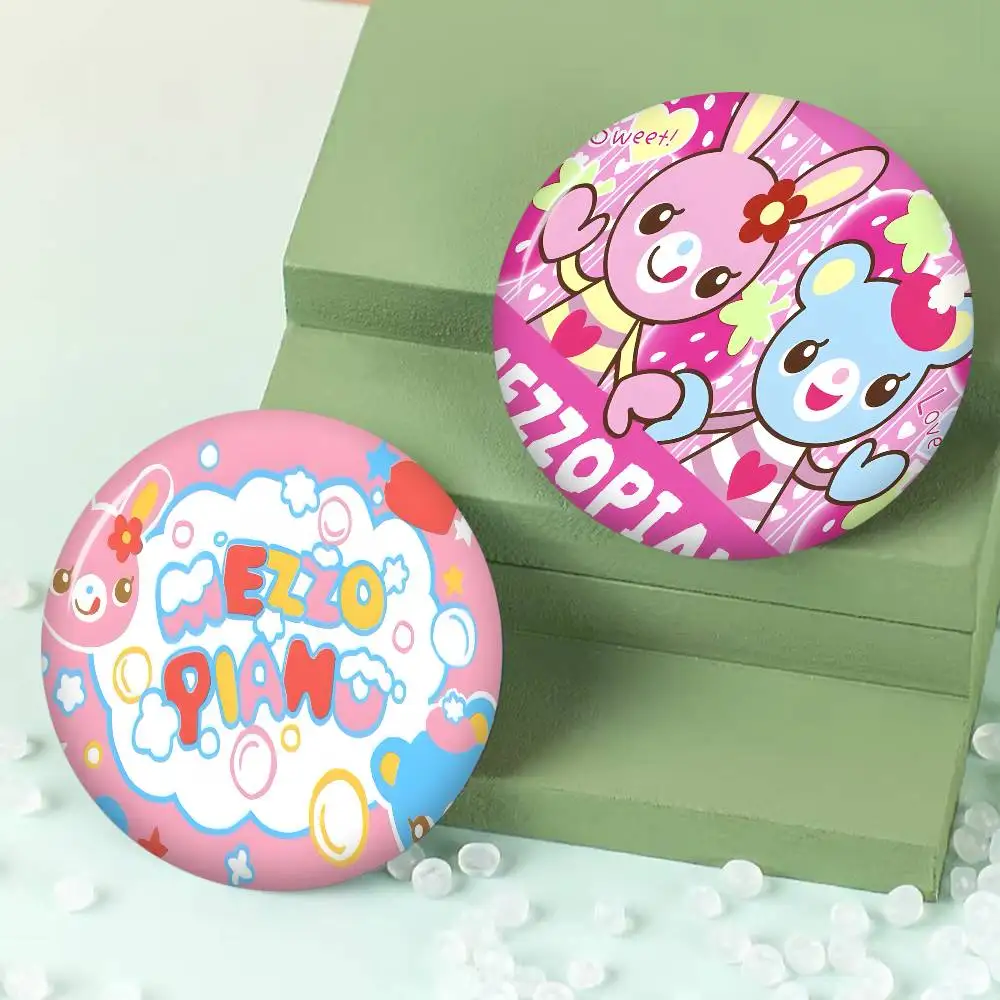 Brand M-Mezzo PianoS Creative Tinplate Soft Button Pins Animal Icon Brooch Lapel Backpack Badge Accessories Pin
