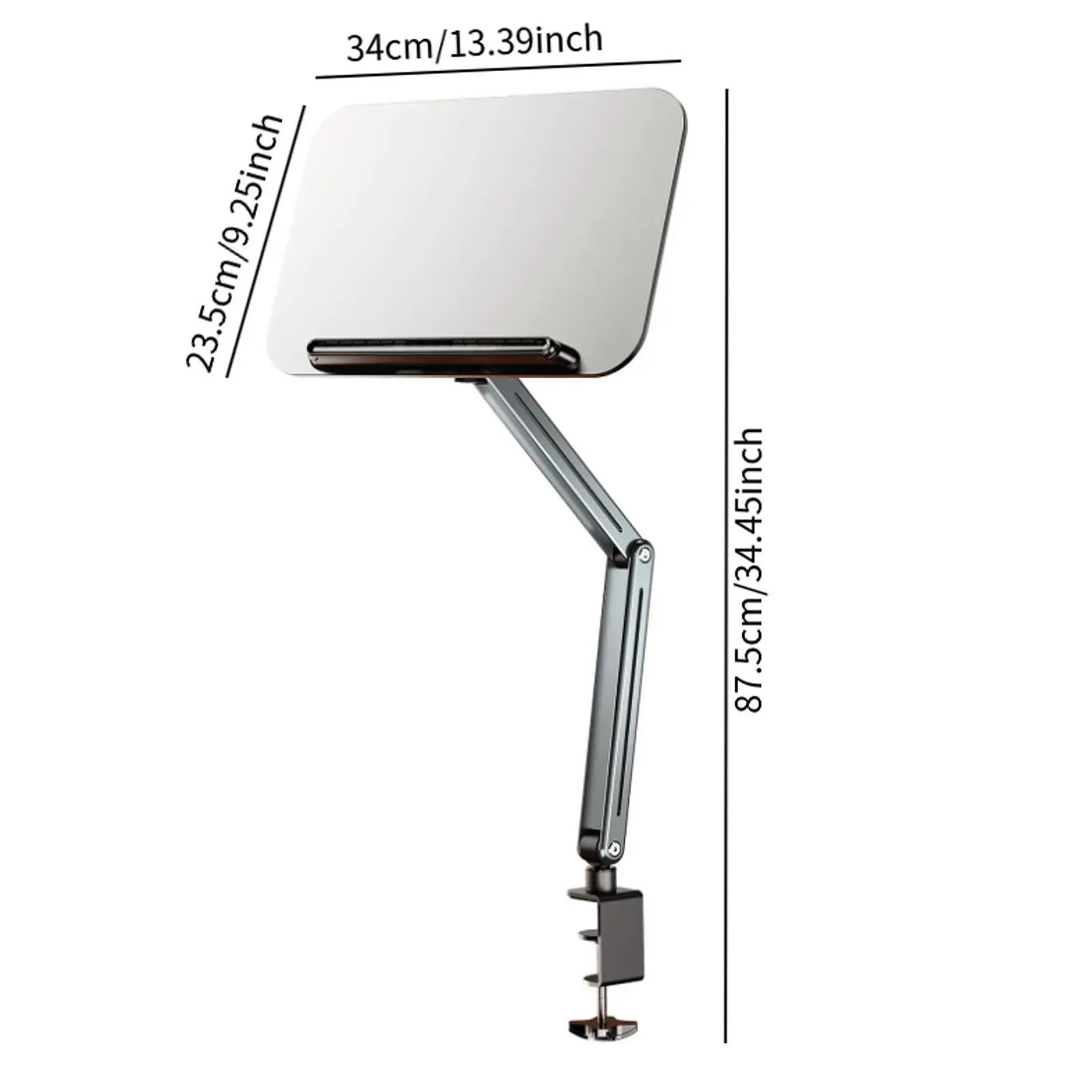 Adjustable Reading Book Stand Desk Clamp Rotating Bookshelf 360 Degree Book Holder for Home Office