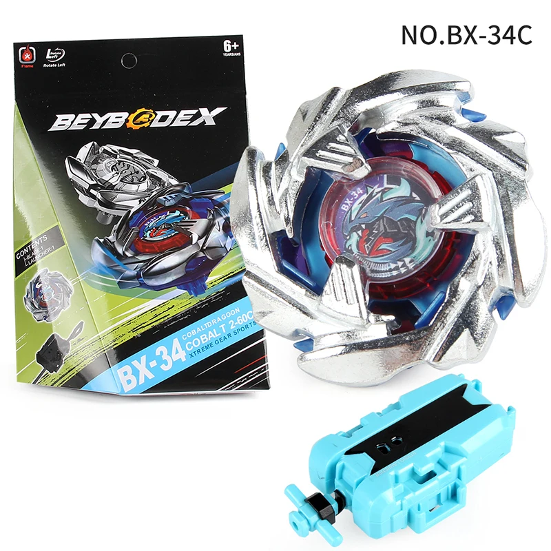 Metal Battle Gyro Bey X BX-34 Starter Cobaltdragoon Left Spinning