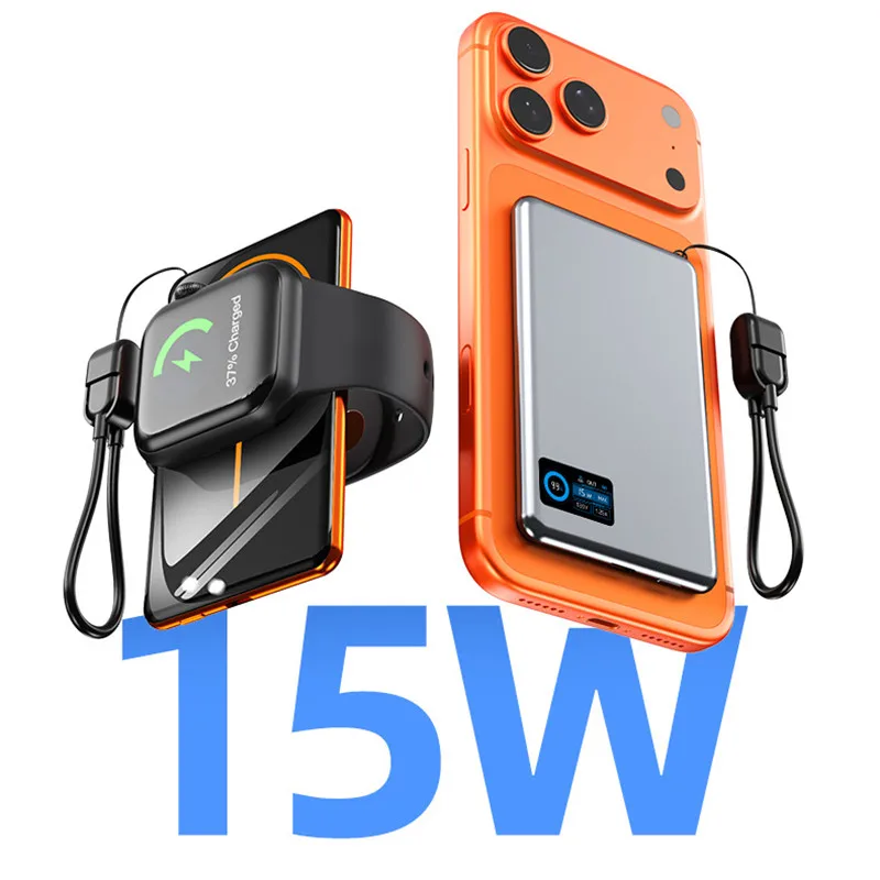 

Wireless Magnetic Power Bank PD 20W Portable Auxiliary Battery Pack For Watch Earphones For iphone for Mafesafe Powerbank