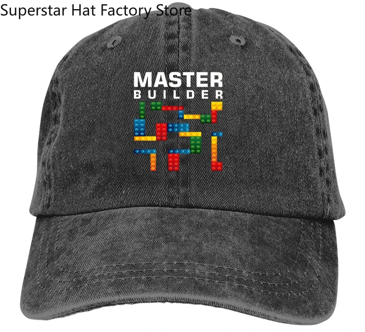 Building Blocks Multicolor Hat Peaked Men's Cap Cool Master Builder  Building Blocks Personalized Visor Protection Hats