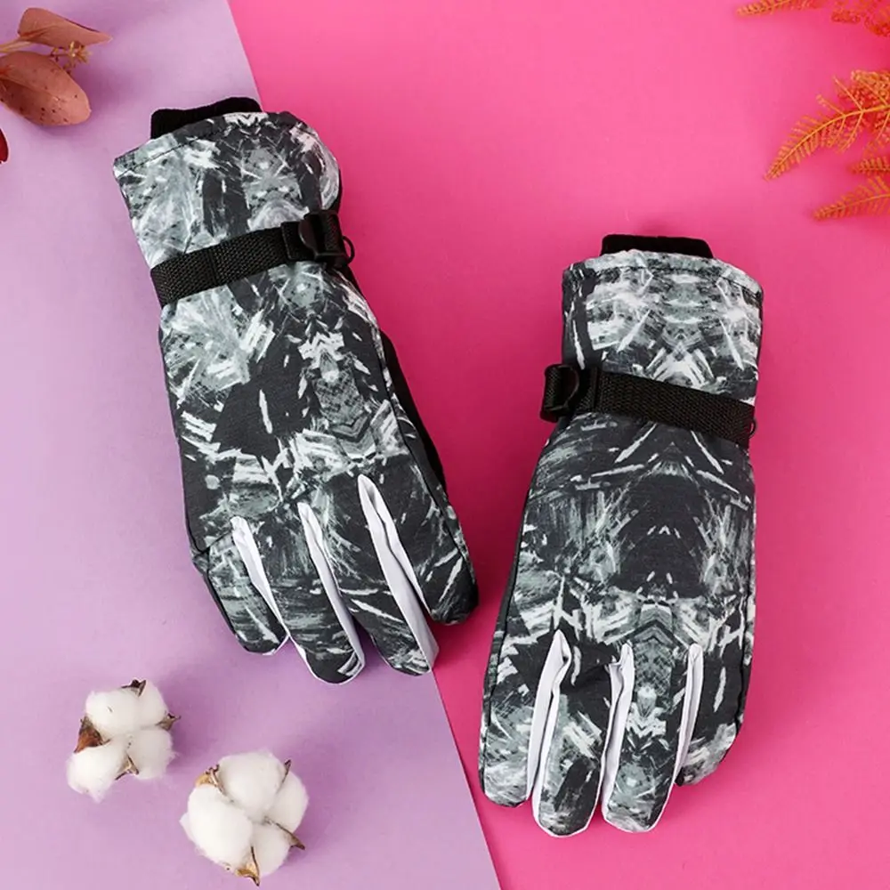 

Нескользящие детские зимние утолщенные теплые варежки с длинными рукавами для снега, сноуборда, детские лыжные перчатки для верховой езды на открытом воздухе