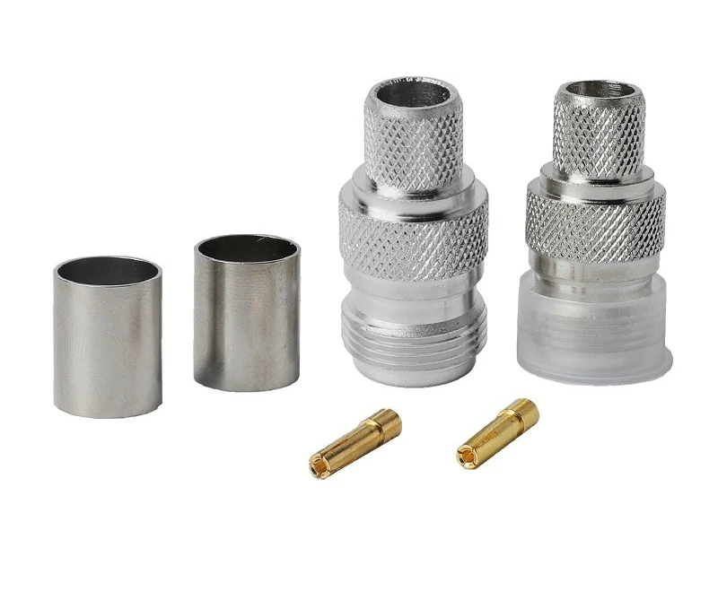 

RF coaxial RF connector N-type female head external thread internal hole connection LMR400 RG213 7D-FB feeder connection