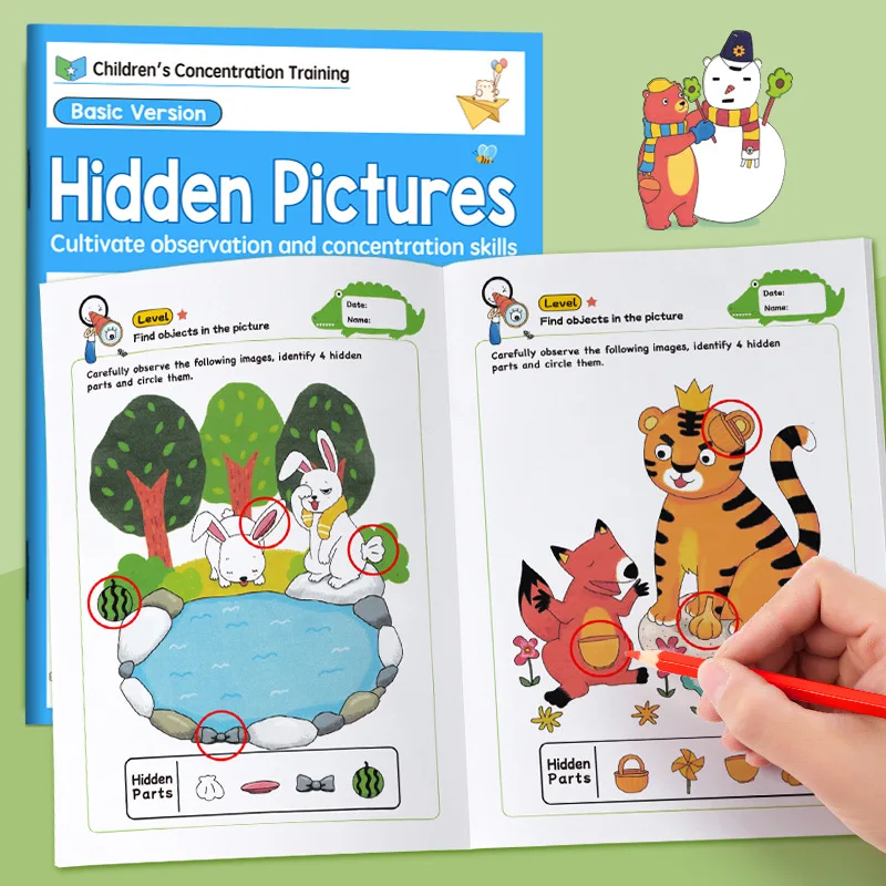 Maze Puzzle Books, Discover Big Challenges, Enhance Visual Abilities, Focus Training, Hide and Seek, Search for Things Game Book