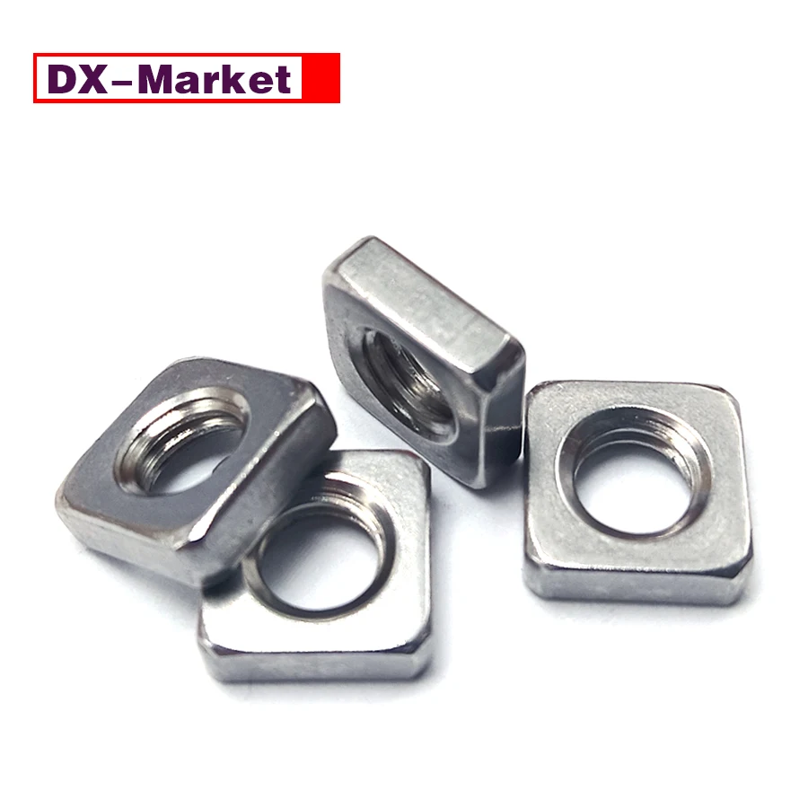 304 mur tipis persegi besi tahan karat, mur persegi DIN562, B082