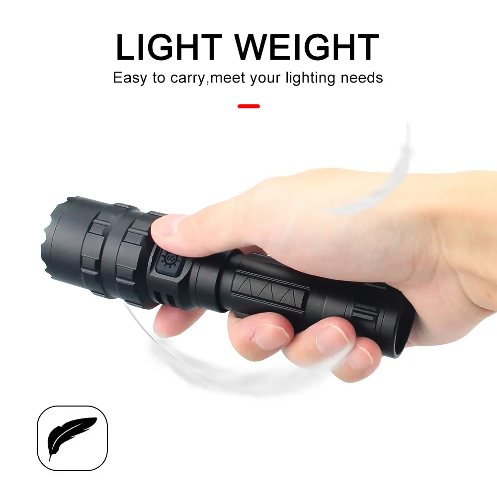 Professional LED Flashlight for Hunting Tactical Red/White/Green Flashlight Night Scout Lights Set Fish Light Rechargeable Torch