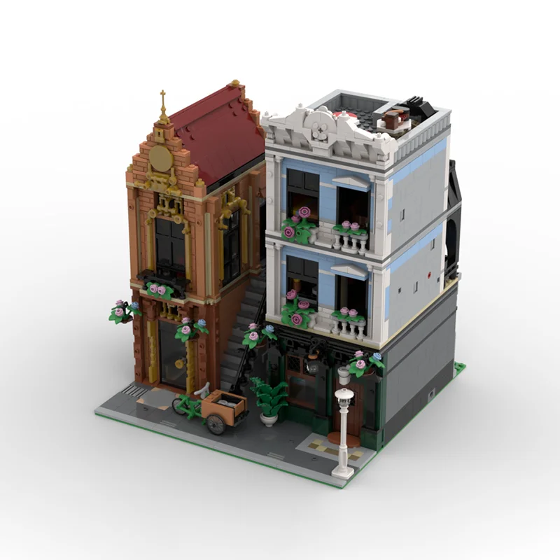 3101 pçs moc tudor boticário modelo modular blocos de construção arquitetura brinquedo diy presentes natal ideia criativa educação crianças