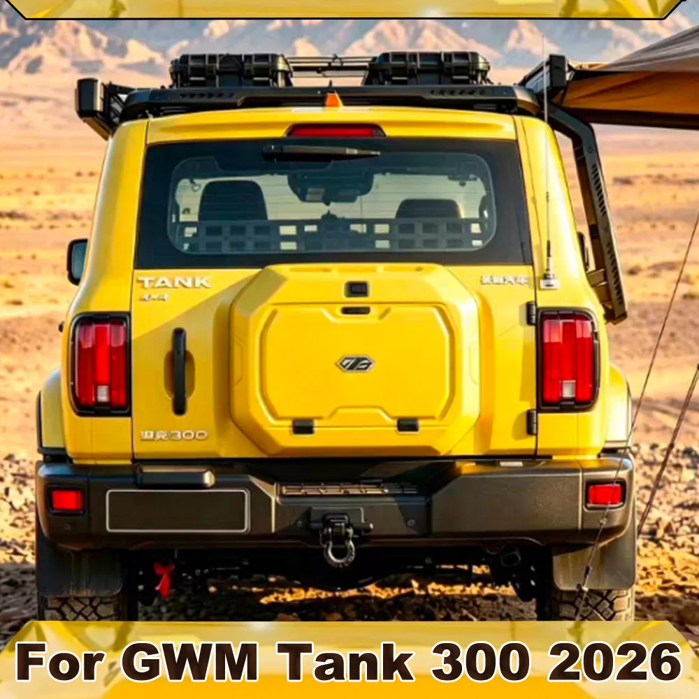 Rear Door Storage Box For GWM Tank 300 2026  Tailgate Exterior Luggage Container Off‑road Modified Decoration Accessories