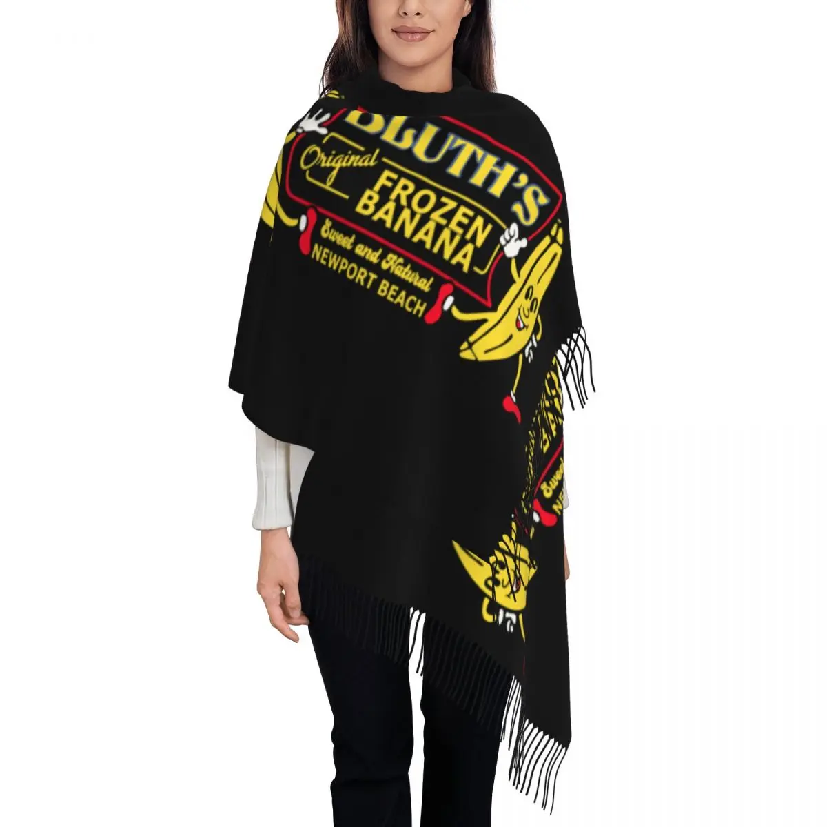 مخصص مطبوعة القبض على التنمية Bluth's المجمدة الموز وشاح النساء الرجال الشتاء الخريف الدافئة الأوشحة شال التفاف #1