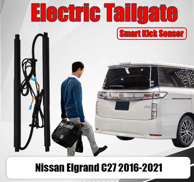 Electric Tailgate Upgrade Kit For Nissan Elgrand C27 Power Lift Support Rods Auto Trunk Boot Lid Power Liftgate Modi