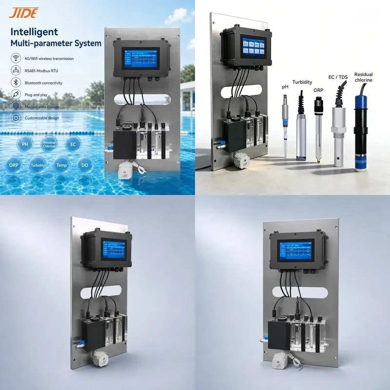 Modbus RS485 Online Residual Chlorine Sensor with Multi-parameter Controller and Transmitter for Drinking Water and Swimming
