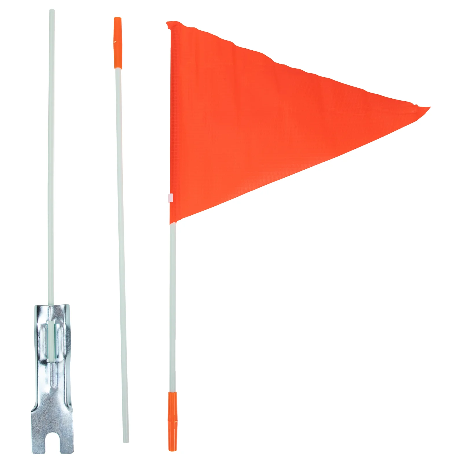 125cm Bike Flags Pole Set High Visibility Bicycle Safety Flag Fiberglass Pole Bike Trailer Flag Mounting Bracket Kids Outdoor