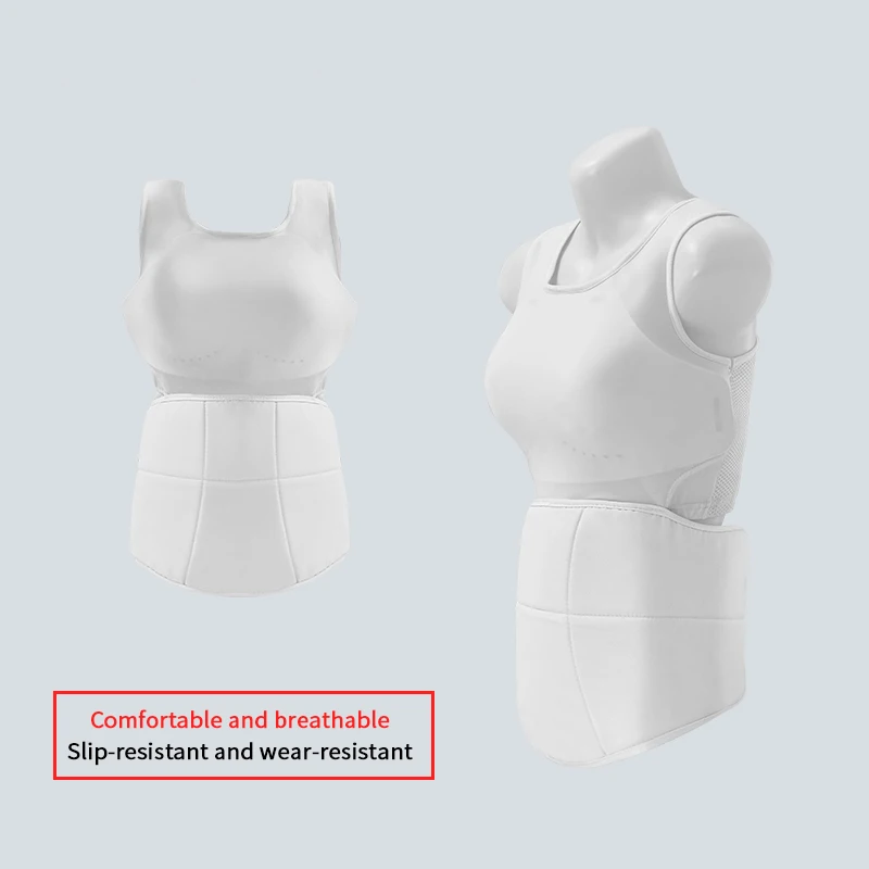 Karate Chest Protector for Women Lightweight Protective Gear Soft Chest Abdominal Guard for Sanda Muay Thai Kickboxing Fitness