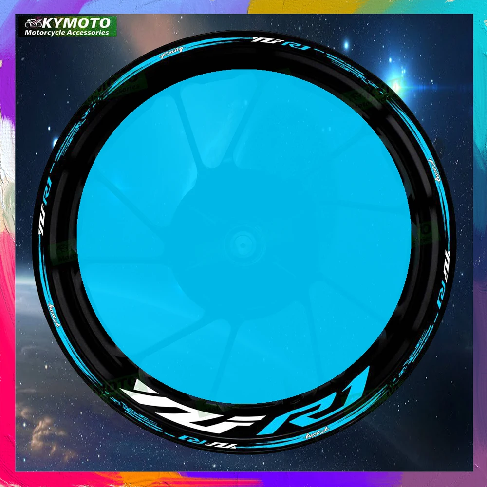 

Аксессуары для мотоциклов YZF R1 M R 1, 17-дюймовые наклейки на передние и задние колеса, модифицированные светоотражающие наклейки на обод колеса, украшение