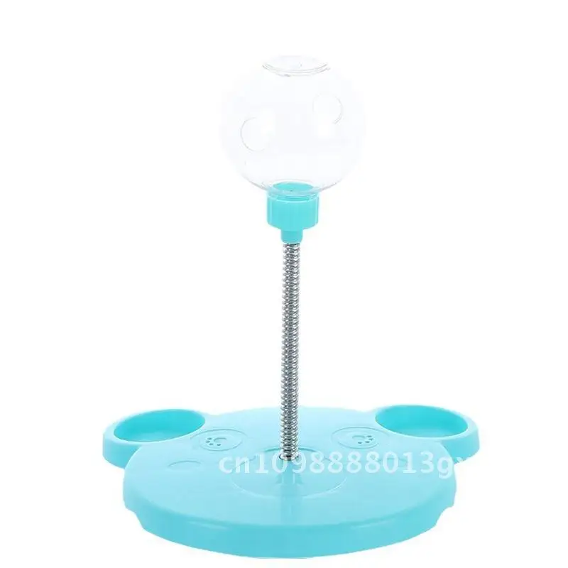 

Pet Food Dispenser Toy for Cats And Dogs Automatic Leaky Swing Tumbler Fun Feeding Device with Blue/Pink Bear And Mickey Styles