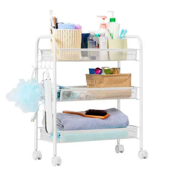 

Rack Holder Trolley Shelving Floor-To-Ceiling Kitchen Bathroom Mobile Snack Toilet Multi-Storey Bedroom Bedside Storage Shelf