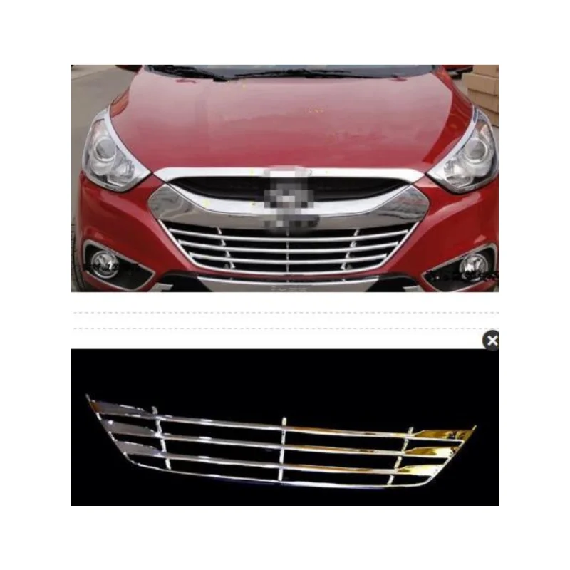 For Hyundai ix35 2009-2011  ABS chrome front grille Refit around trim trim grills Racing.