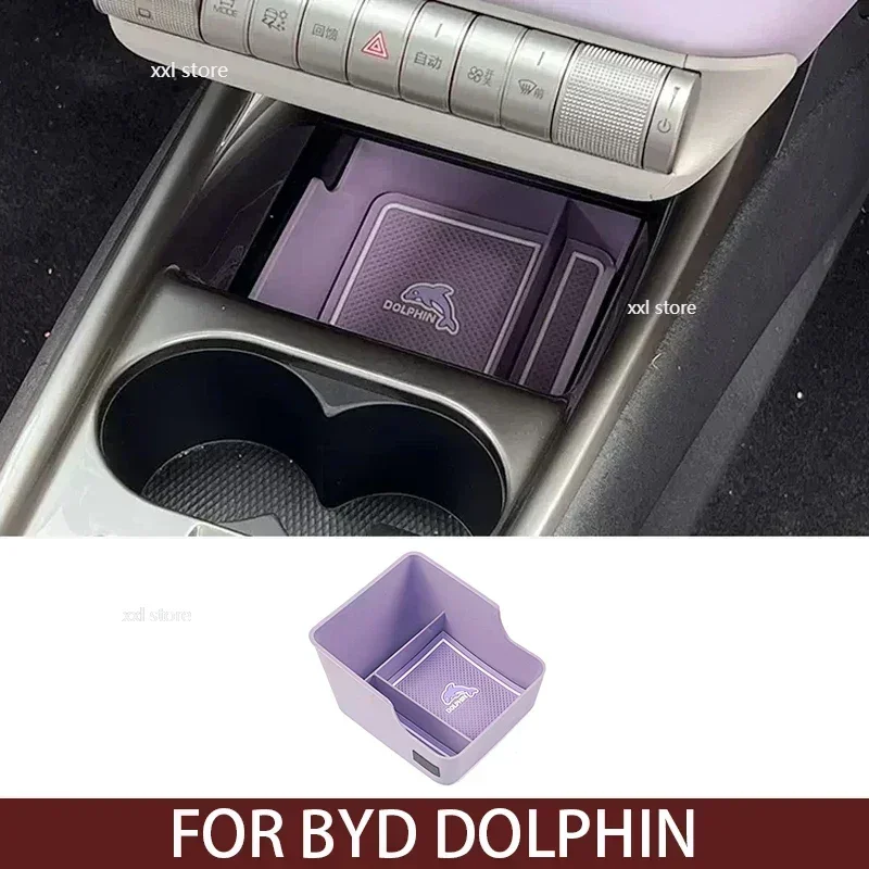 

Car Central Control Navigation Storage box For BYD Dolphin Central Armrest Storage Box Container Holder Tray Auto Accessories