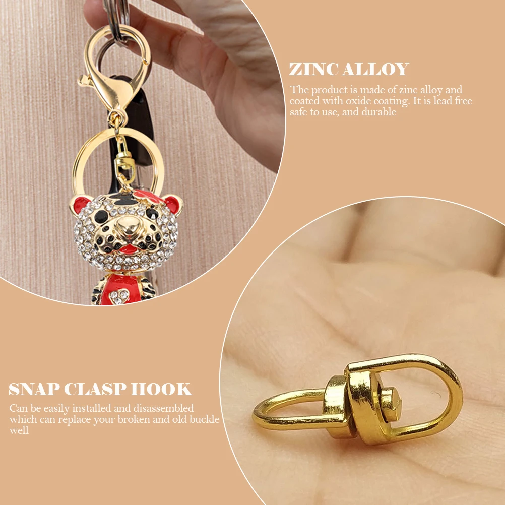 

100pcs Rotating 8 shaped Buckle Snap Hook Luggage Accessories Belt Hooks Zinc Alloy Oxide Coating Swivel Snap Hooks Dog Leash