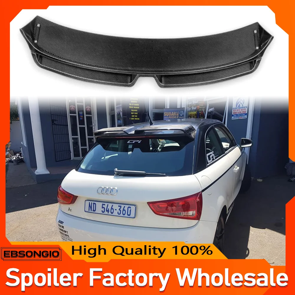 

Fit for Audi A1 R18 Rear Spoiler 2010-2018 High Quality Carbon Fiber Material Rear Roof Spoiler Top Wing Lip FRP Matte-Black