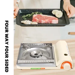 3500W High-power High Flame Card Stove Portable Ultra-thin Gas Stove Outdoor Camping Picnic Cooking Electronic Ignition Stove