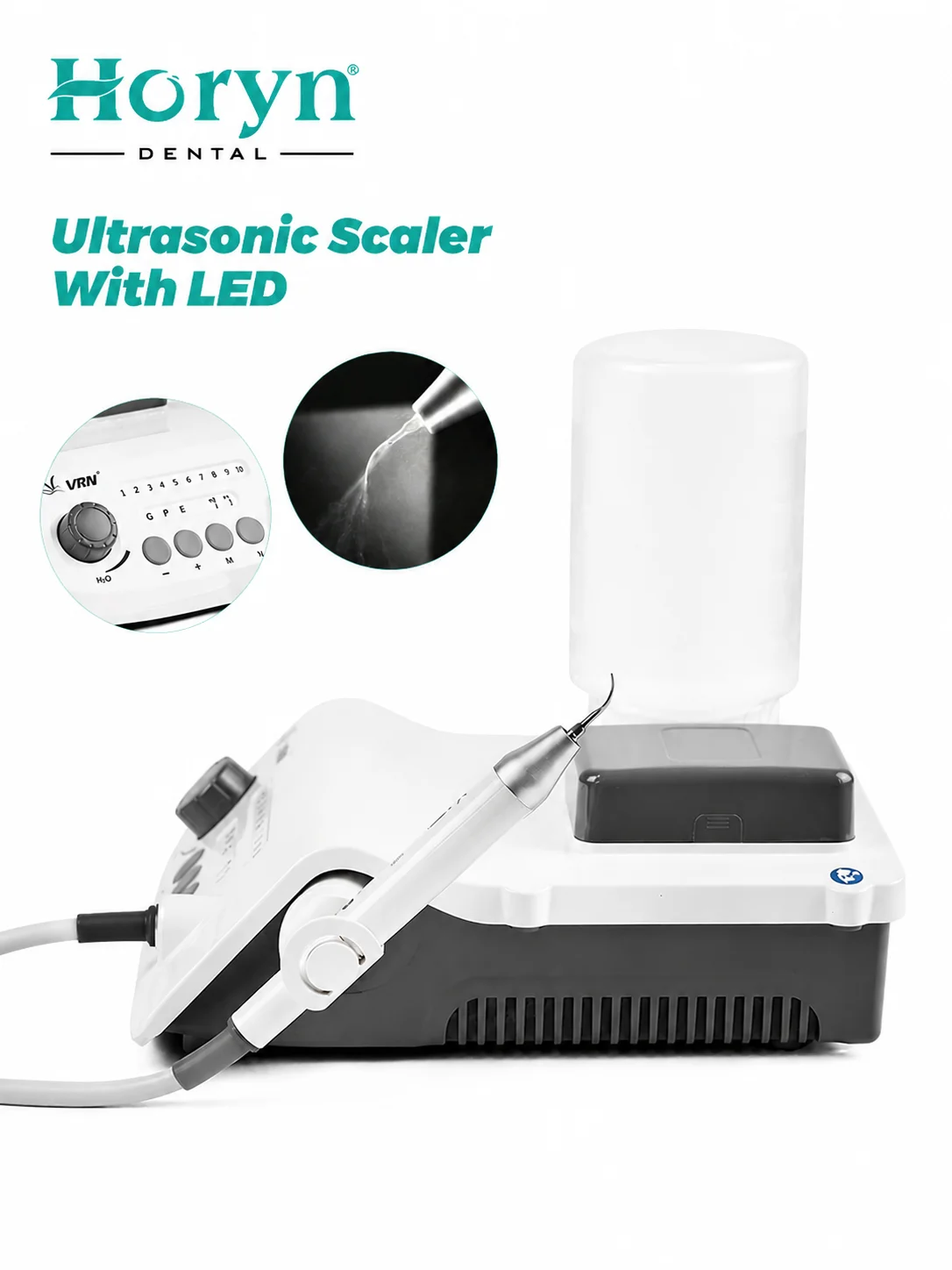 WANGKM   LED UltrasonicScaler,Dual Water Path,Antibacterial Pipeline,Auto Frequency Tracking Wireless Foot Switch for  Clinic