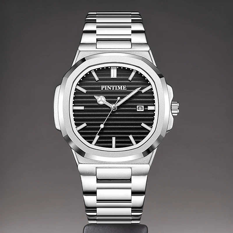 

Мужские кварцевые часы, новинка 2025 года, водонепроницаемые часы с функцией календаря, модный стиль, деловой стиль, мужские кварцевые часы