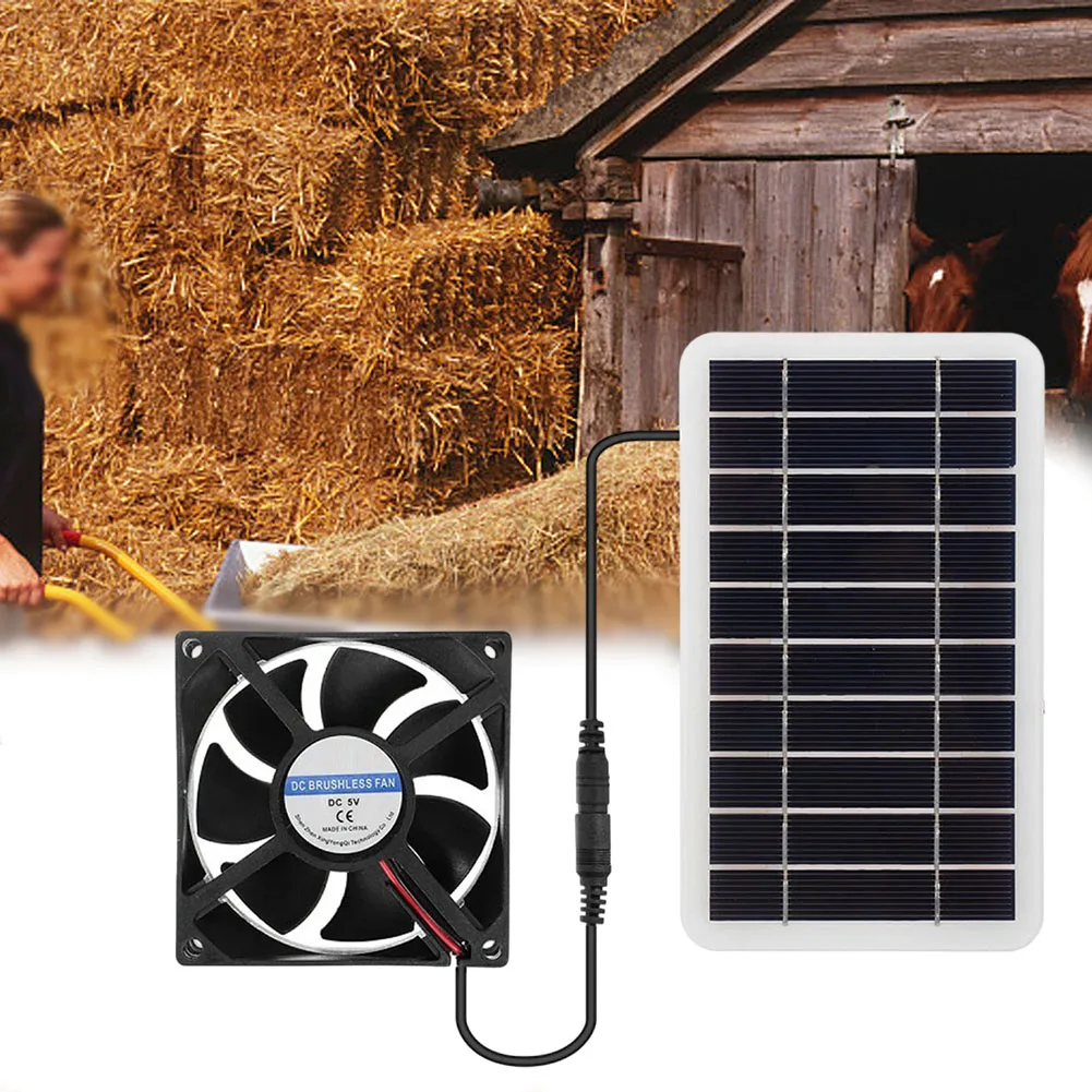 30W Solar Exhaust Fan 6 Inch Mini Ventilator Solar Panel Powered Fan Air Extractor For Greenhouse Chicken House RV