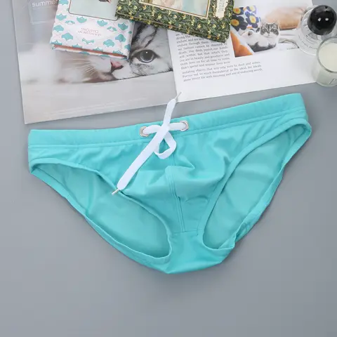 Men Sexy Briefs Swimming Trunks Swimwear Beach Wear Low Waist Underwear Beachwear Swimsuit Swim Shorts Quick Dry Underpants