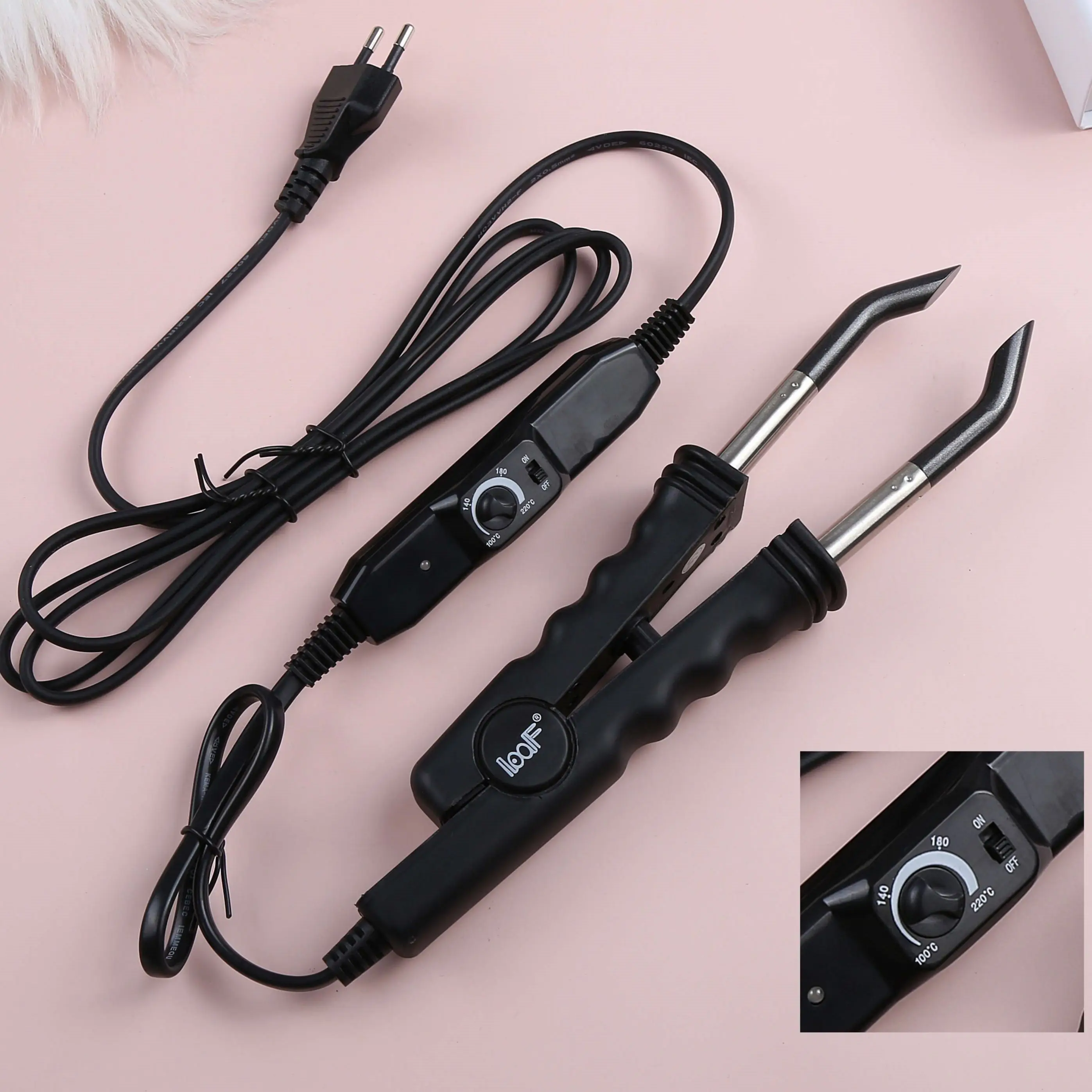 1pcs Adjustable Temperature LOOF Keratin Heatbond Connector Hair Extension Iron, Fusion Hair  Keratin Bonding Tools