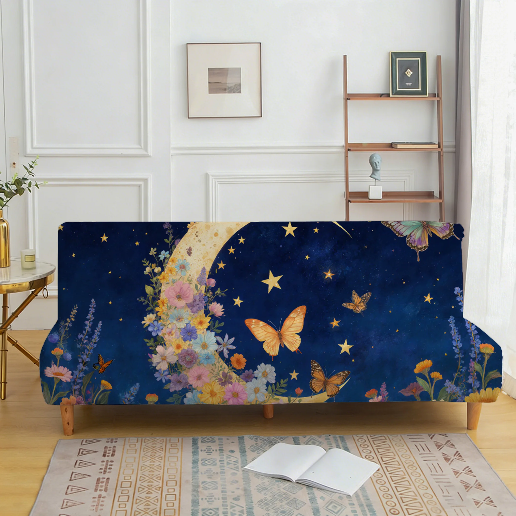 Xingyue Flower Butterfly elastic sofa bed cover, non-slip and scratch-proof furniture protective cover, easy installation