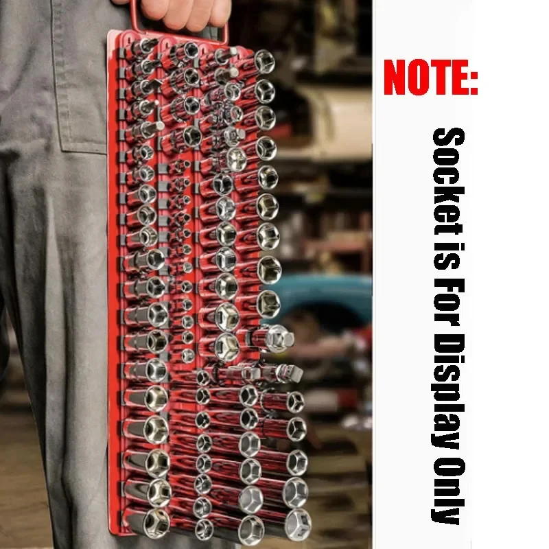 15Pack ABS Plastic Socket Organizer Rail Replacement Clips, 1/2 3/8 1/4 Drive Spring Loaded Ball Bearing Socket Holder Tool Rack
