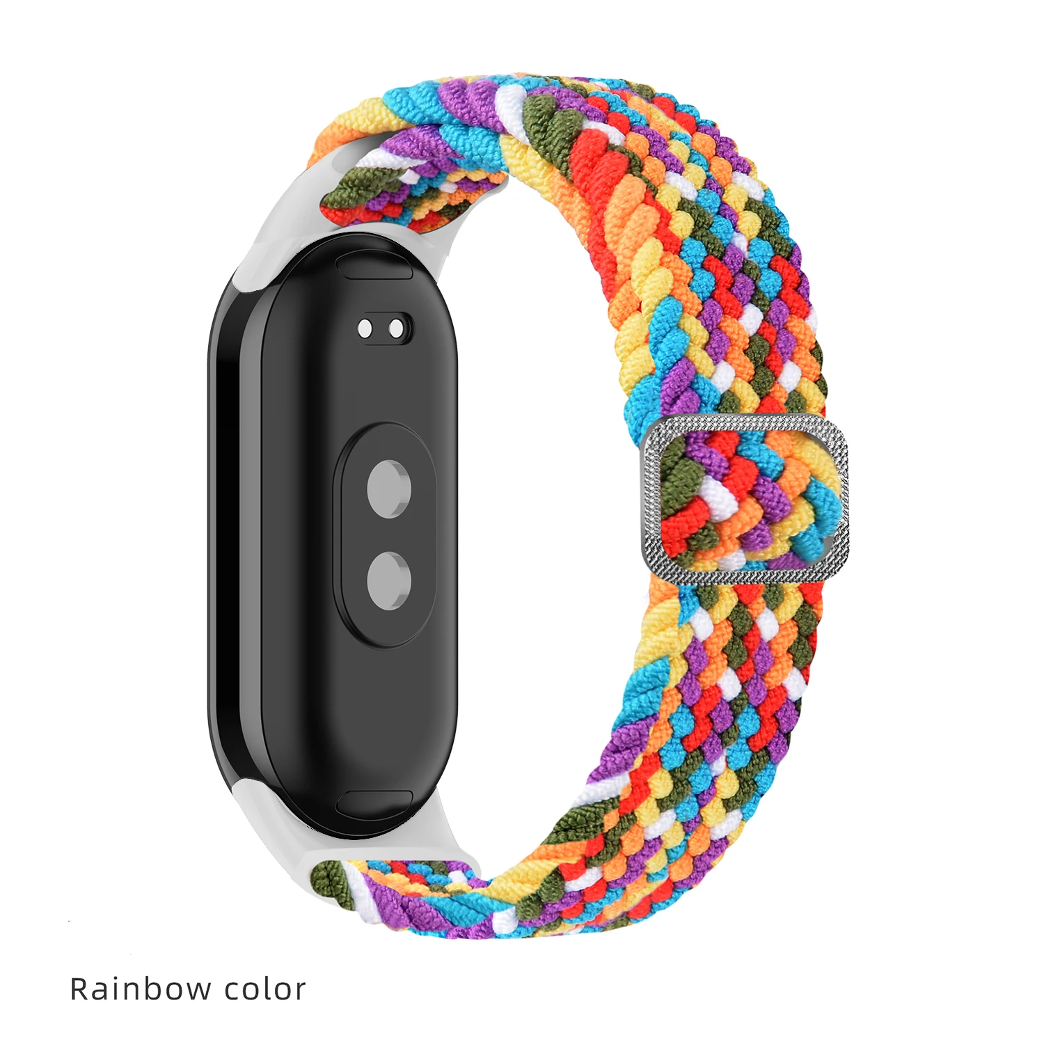 Braided solo loop Strap for Mi band 8 NFC bracelet Elastic adjustable Nylon smartwatch correa Wristband for xiaomi Mi band 8 9