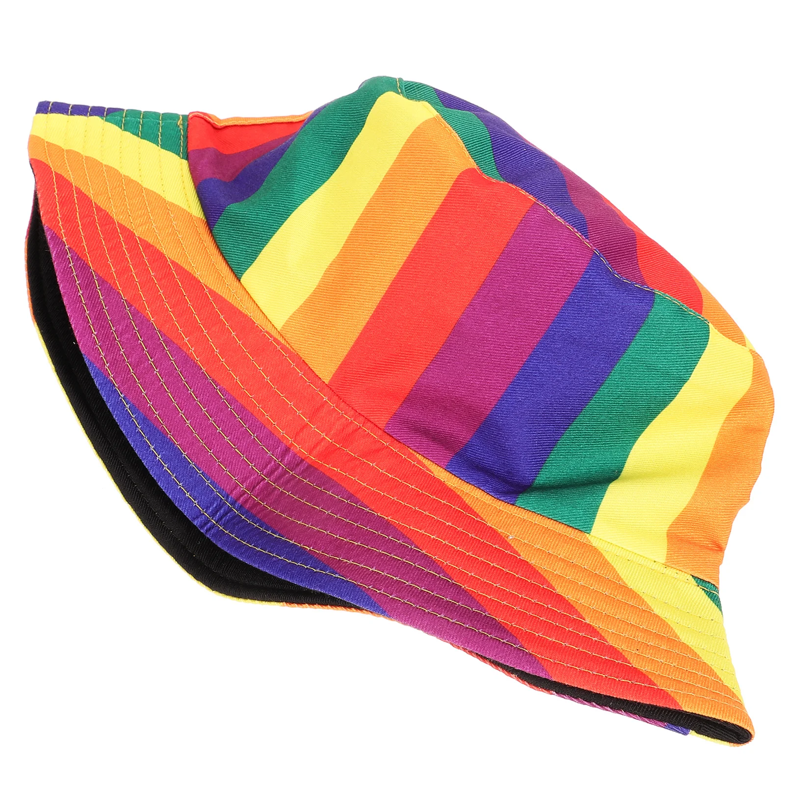 

Rainbow Color Sun Protection Bucket Hat Wide Brim Lightweight Breathable Cotton for Hiking Camping Fishing Outdoor