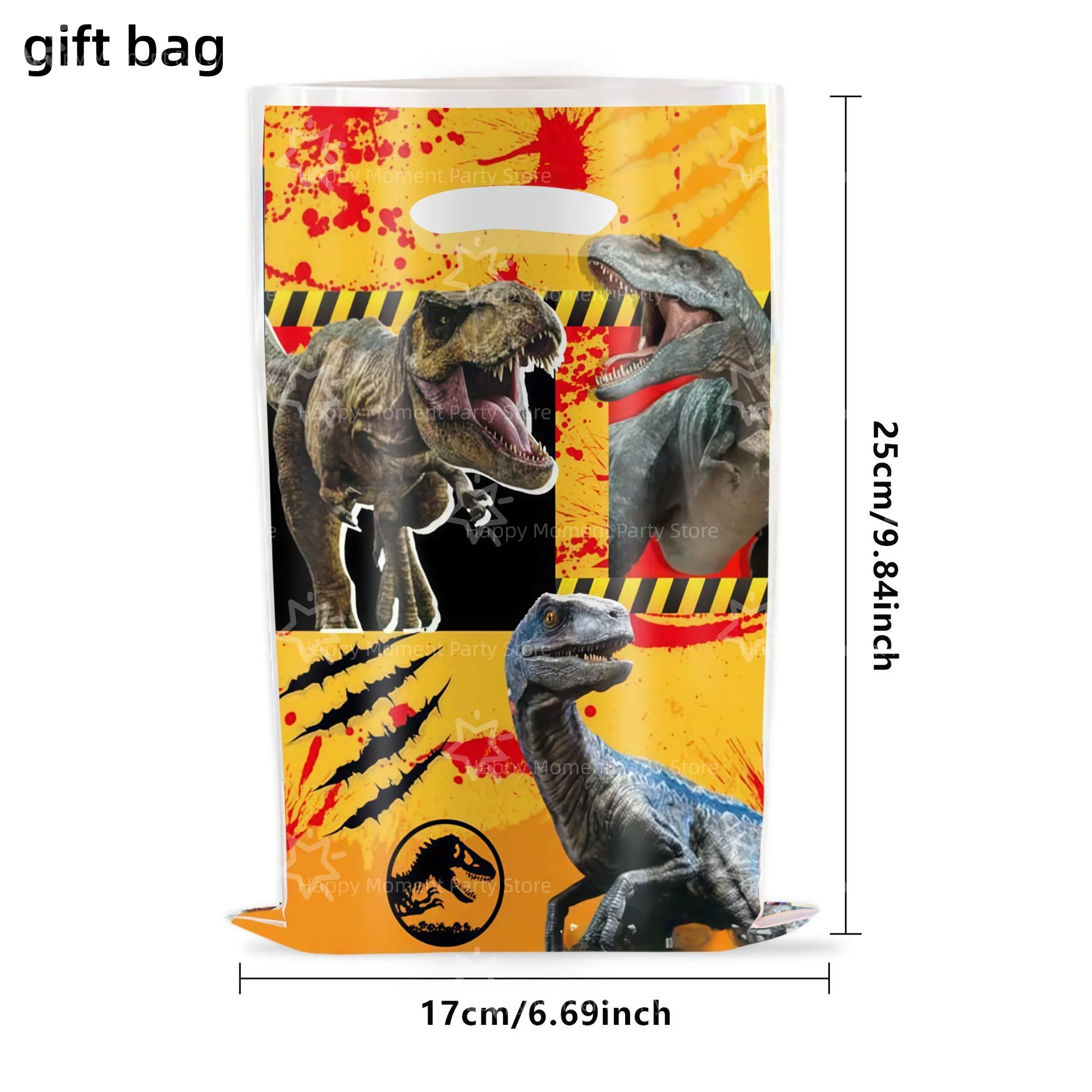 Dino Theme Birthday Child Gift Bag Party Decoration Goody Biscuit Loots Candy Bag Baby Shower Dinosaur Party Favors Supplies view 5