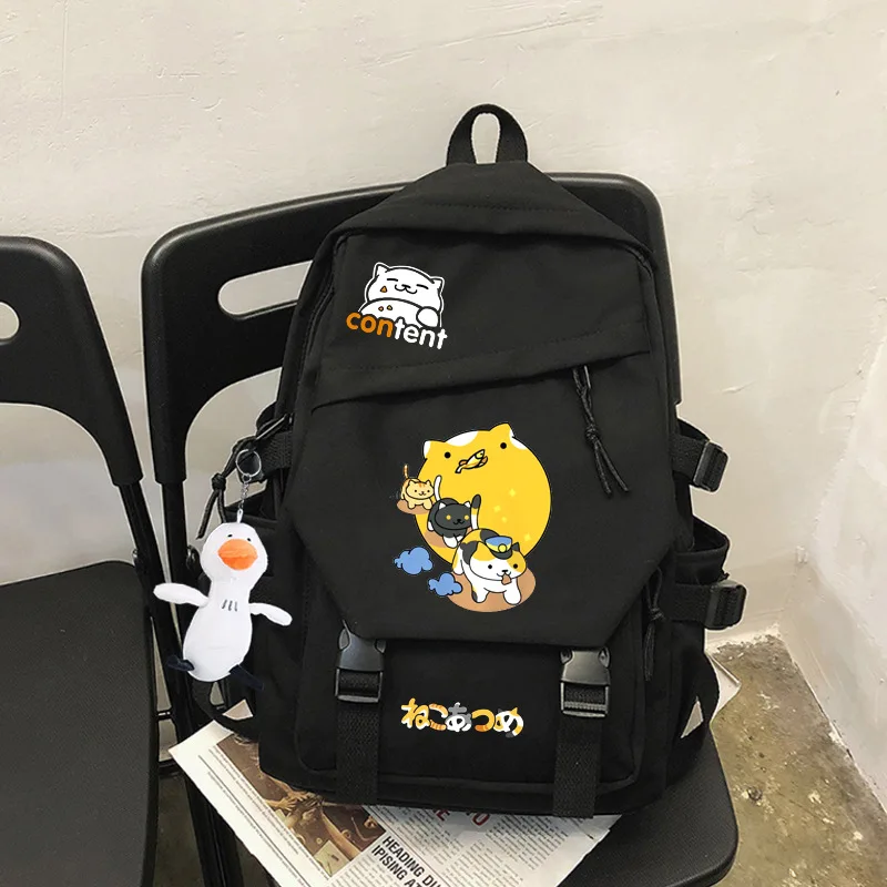 Cat Backyard Neko Backpack Students Cute School Bag Kawaii Girls Boys Backpack Laptop Female Fashion Anime Book Bags