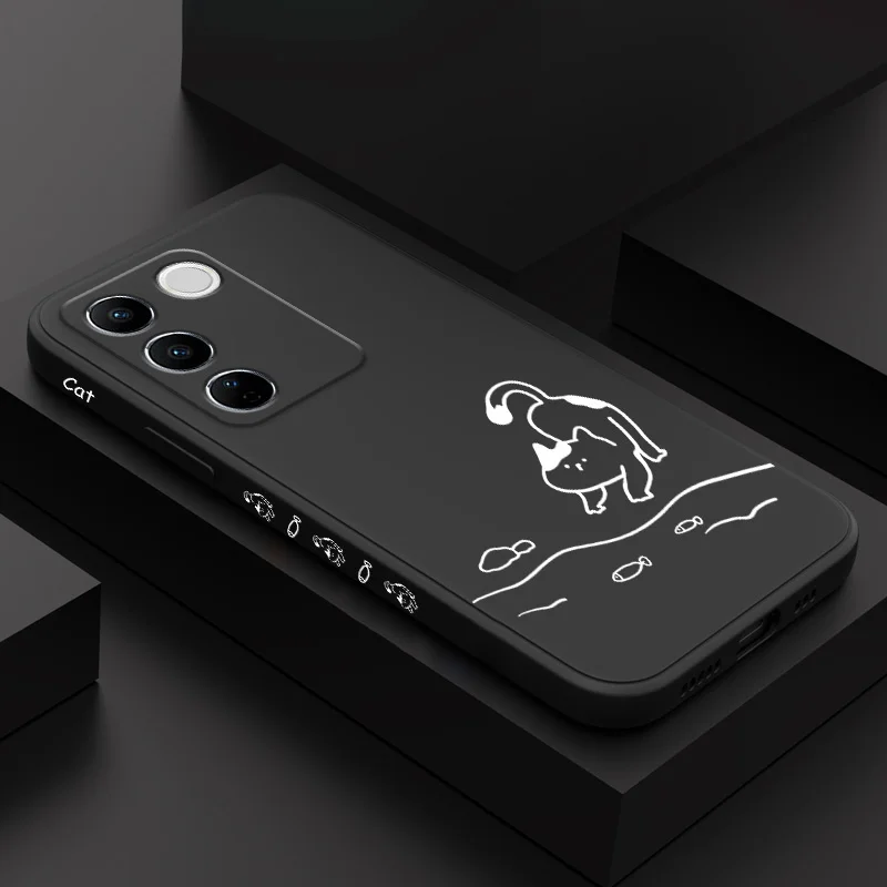 

Fishing Kitten Phone Case For VIVO V40 V30 V29 V29E V27 V27E V25 V25E V23 V23E V21 V20 Y20 Y12 Y21 Y22 Y50 Y35 Y76 Y36 Pro 4G 5G