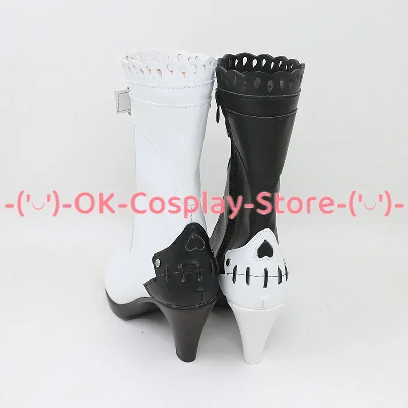 [Customized] Vtuber Virtual Reimu Endou Cosplay Shoes Anime Roleplay Prop Halloween Carnival Party PU Leather Boots