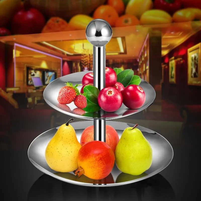 Multi Layer Snack Serving Bowl, Stainless Steel, European Stackable, Dry Fruit Tray, Nut, Dried Fruit Display, Storage Plate
