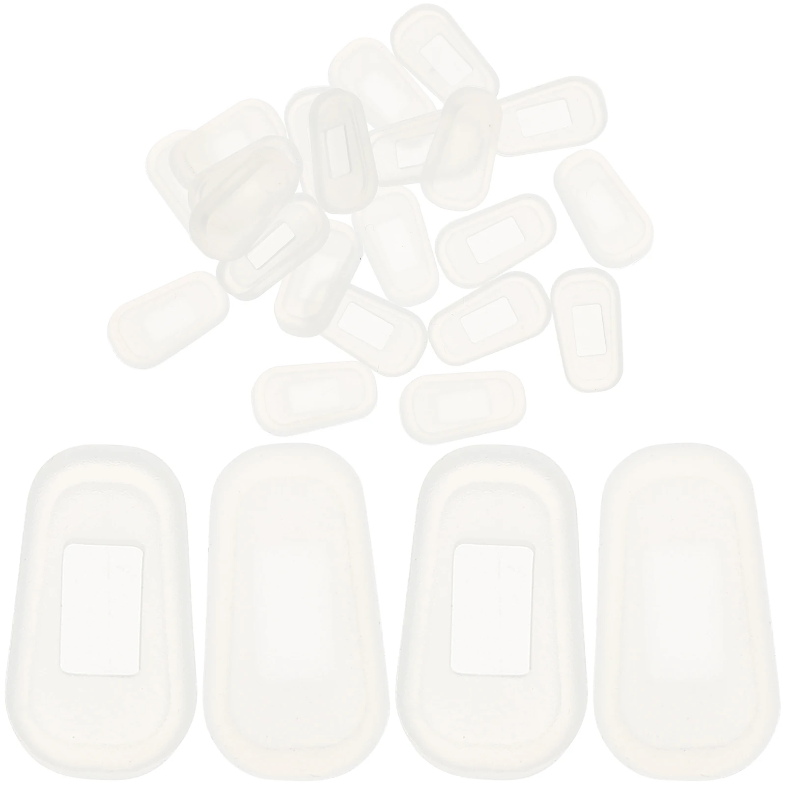 

12 Pairs Silicone Nose Pads Soft Protective Covers for Glasses Anti Slip Cushion Comfortable Durable Personal Health Accessories