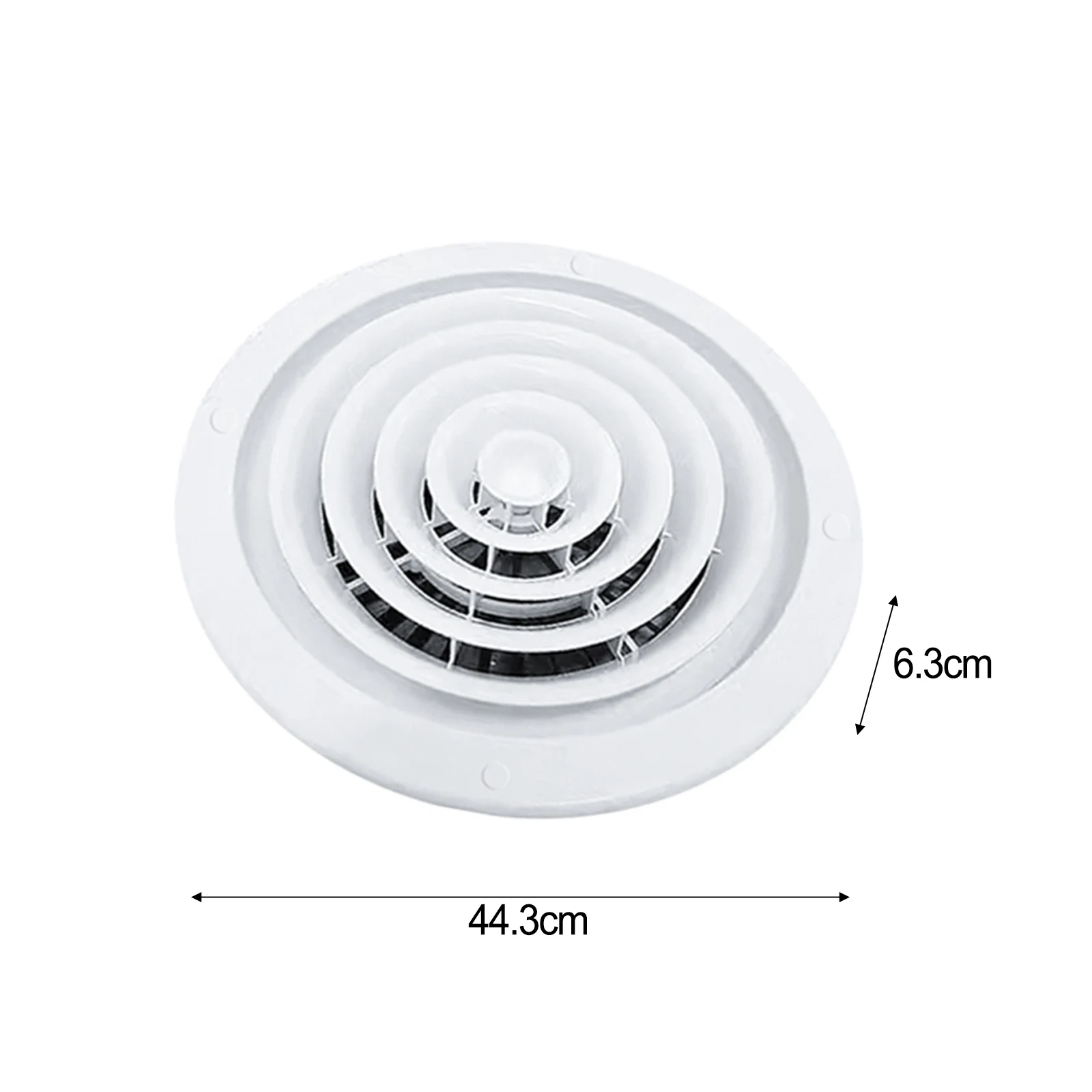 Round Air Ventilation Cover Adjustable ABS Ducting Solution for Indoor Use Wall or Ceiling Mounted for Convenient Air Flow