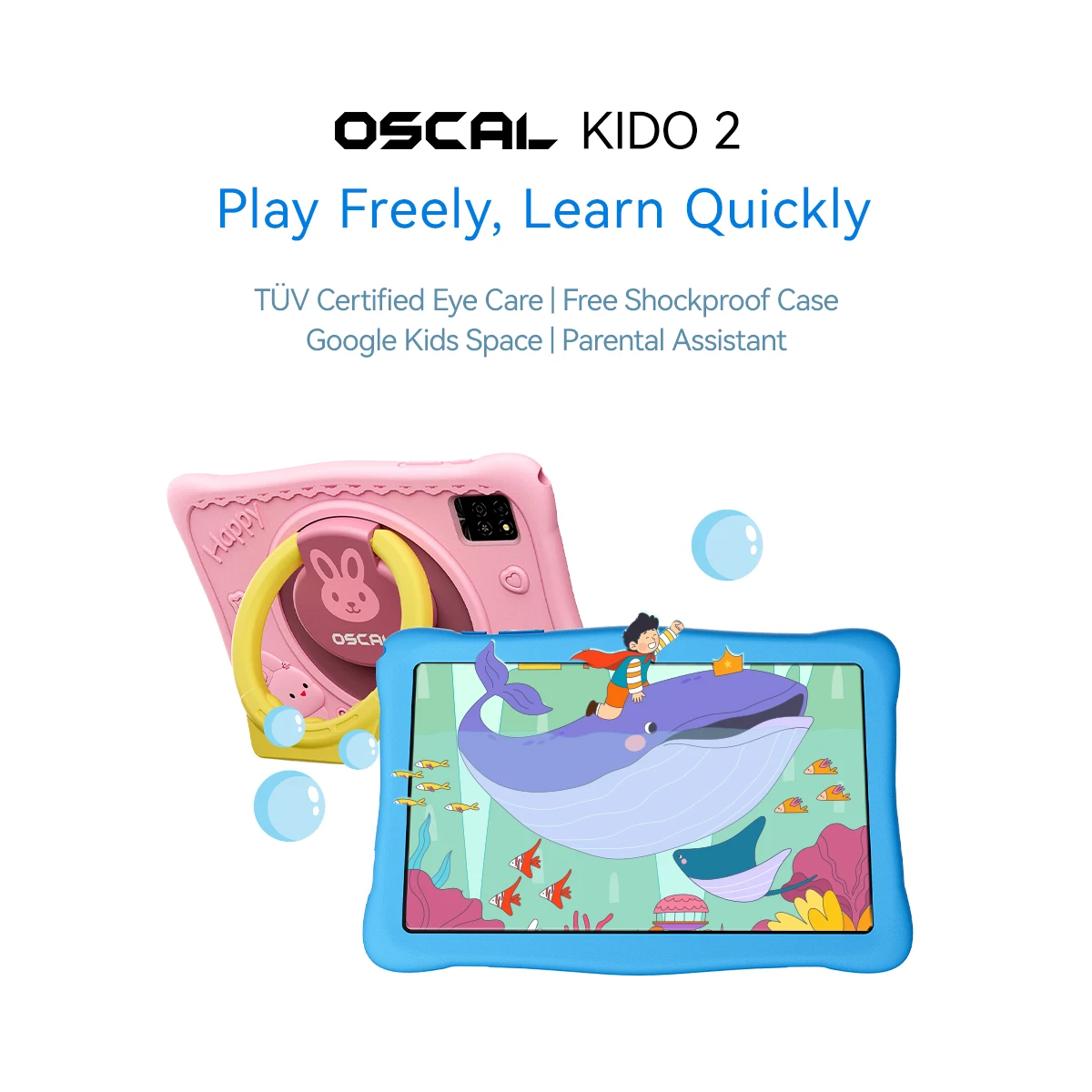 Blackview Oscal KIDO 2 Kids Smart Tablet 10.1 Inch 800*1280 HD Display 6600mAh Long Battery Life A133P CPU Android Tablet