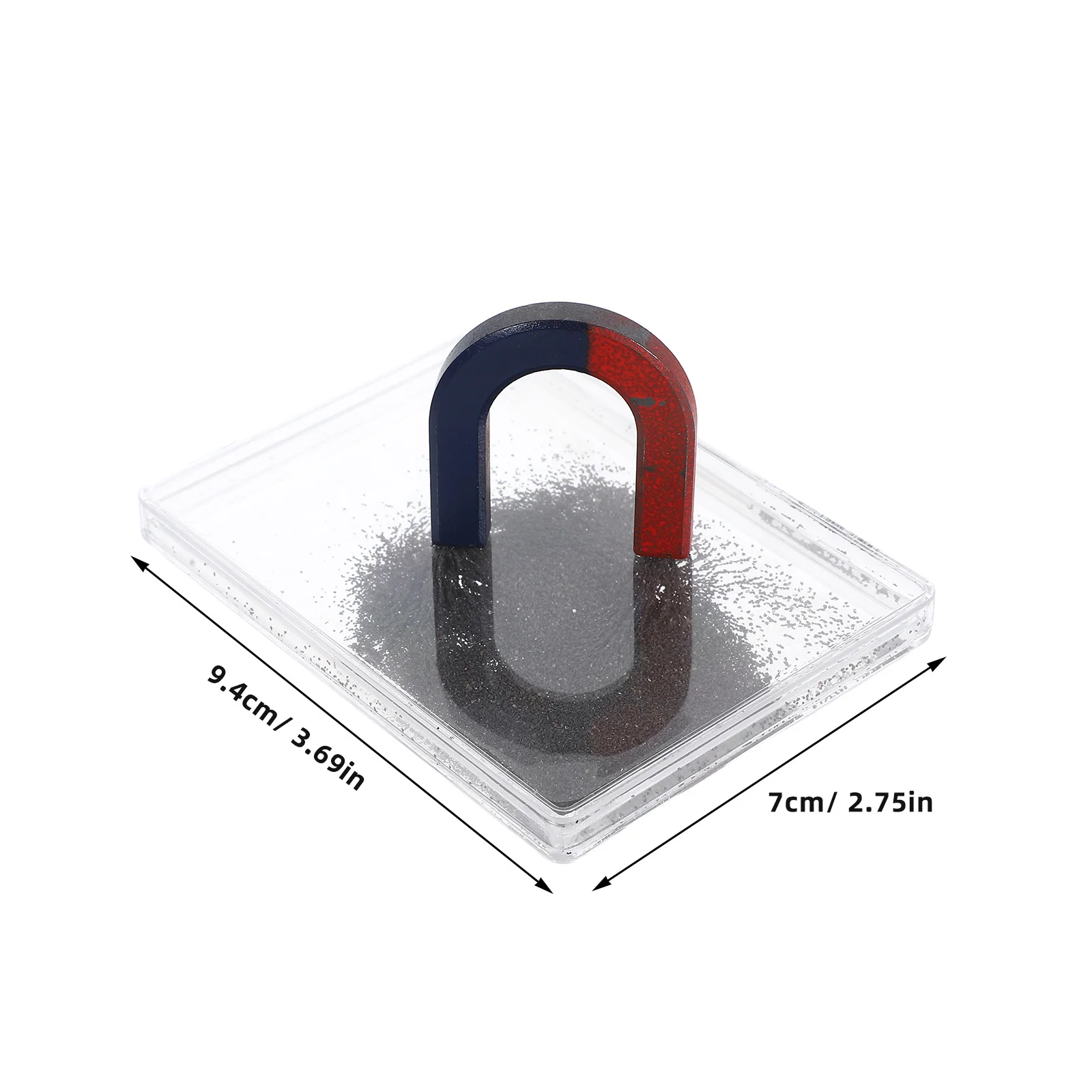 Magnetic Field Iron Filings Case for Science Experiments Physics Teaching Device Portable Physical Equipment for Student