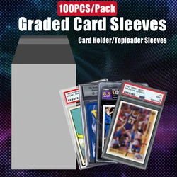 100pcs Pack Graded Card Card Holders Sleeves Bags, Fits For PSA/BGS/SGC/CGC Graded Card, 35PT-180PT Card Holder Toploader