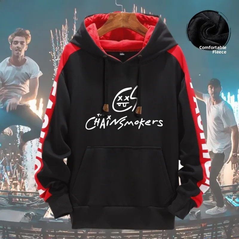 

Мужская толстовка Chainers с капюшоном, на музыкальную тематику, молодежная, повседневная, зимняя, теплая, из смесового полиэстера и хлопка