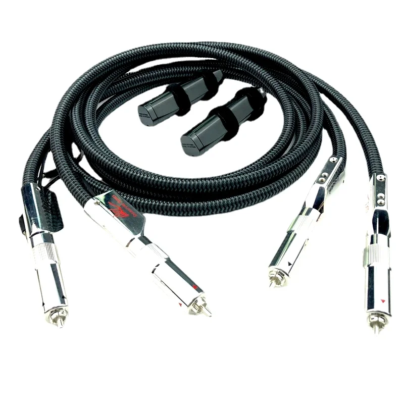 WEL SIGNATURE RCA Signal Cable Solid Perfect-Surface Silver HiFi Audio Power Amplifier Interconnect Signal Cables