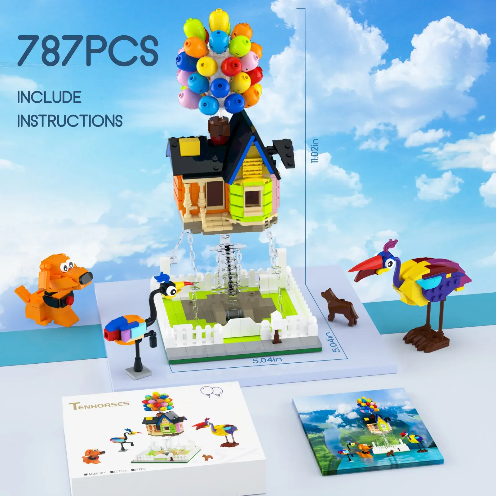 787Pcs Tensegrity Toys Balloon House Building Kit for 8-14 Years Old, Mother Day Birthday Gifts for Boys Girls Mom Adults