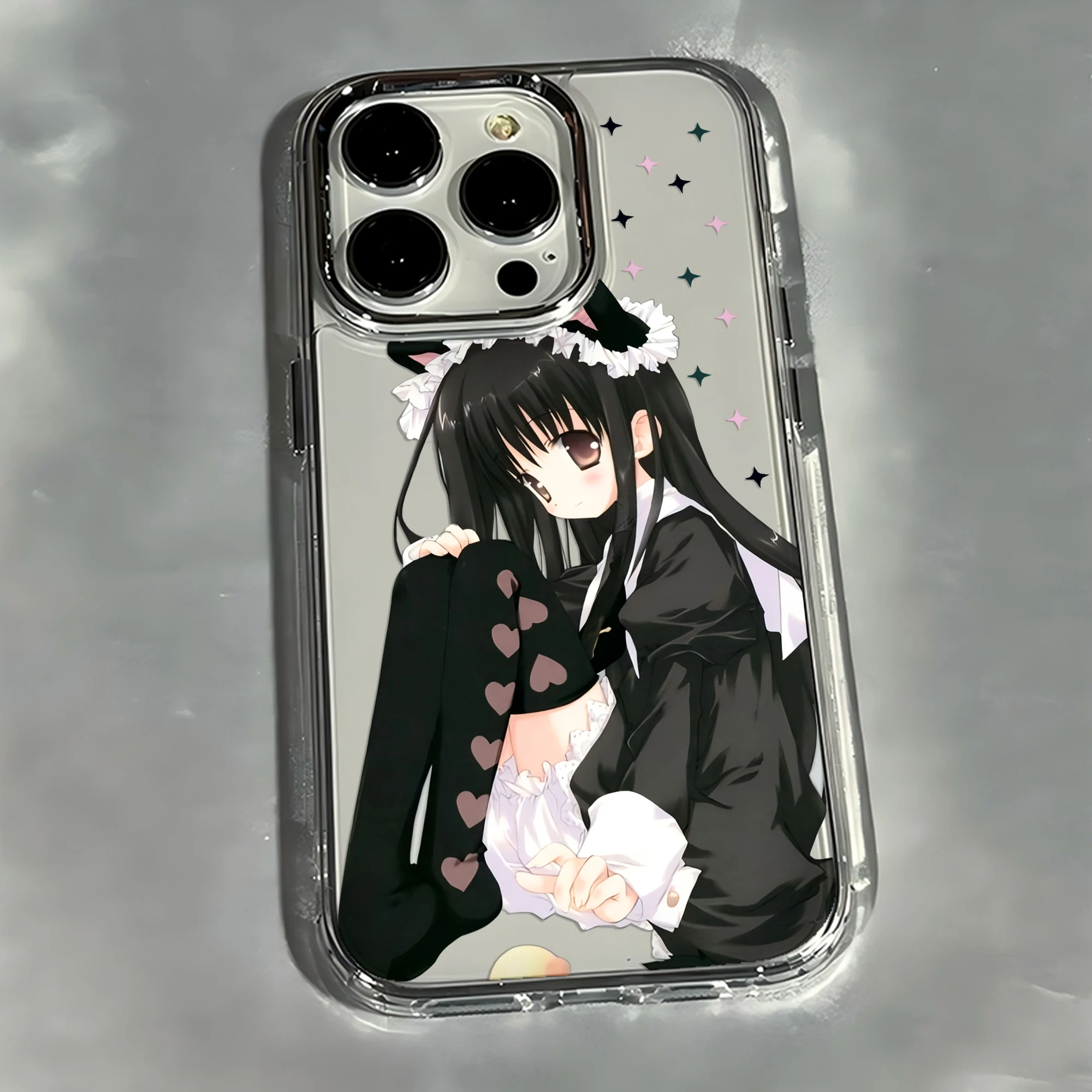 Clmj Luxury Cute Maid GirlPhone Case for Samsung Galaxy A73 A35 A55 A25 A05S A56 A54 A36 A34 A24 A26 4G 5G Harajuku Anime Cover