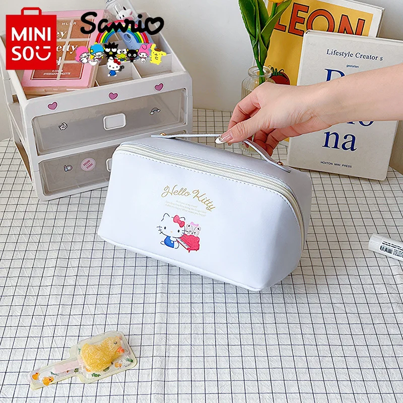 Новая женская косметичка Miniso Sanrio, модная и высококачественная дорожная сумка для мытья, вместительная многофункциональная сумка для хранения